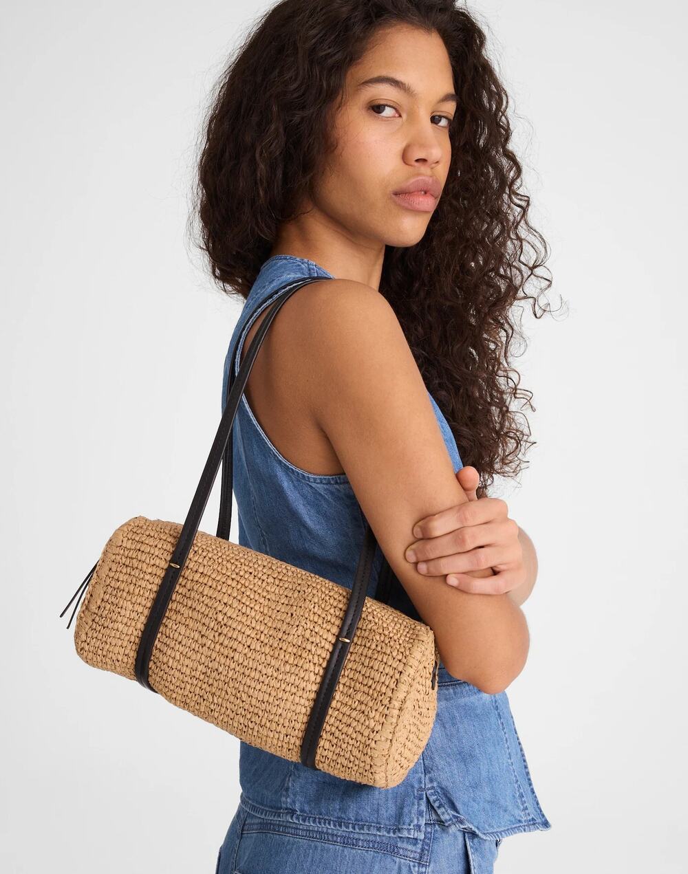 Madewell Womens The Brioche Shoulder Bag Natural Multi smooth leather NWOT